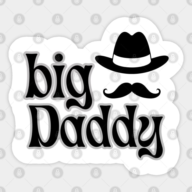 Big Daddy , hat , moustache, daddy gift Sticker by twitaadesign